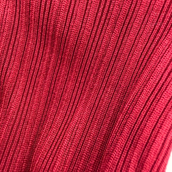 Grace Karin Women Red Ribbed Knit Long Sleeve Maxi Dress Pockets M L XL - Picture 5 of 5